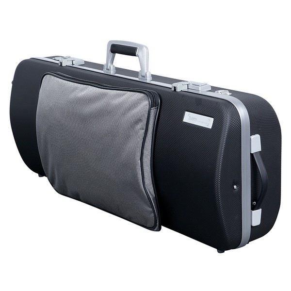 BAM PANT2202XL Panther Hightech Oblong Viola Case with Pocket, Black, Side