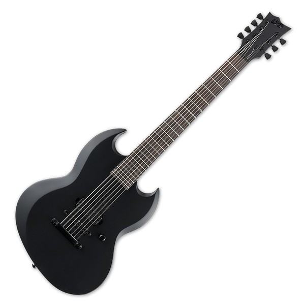 ESP LTD VIPER7 Black Metal, Black Satin