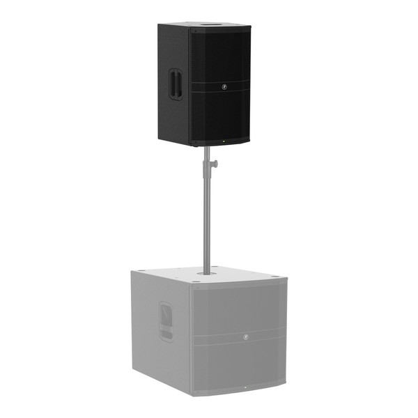 Mackie DRM212 12'' Professional Powered Loudspeaker, Mounted on Sub Pole