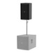 Mackie DRM215 15'' Professional Powered Loudspeaker, Mounted on Sub Pole