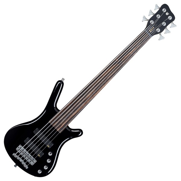 Warwick Rockbass Corvette Basic 6-String Bass, Fretless, Black Front 
