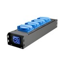 Adam Hall Proport IP54 Rated Power Strip, 4 Blue EU Sockets
