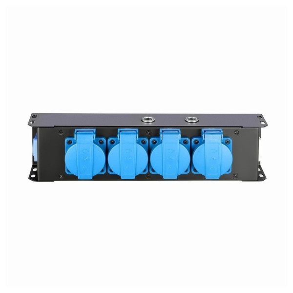 Adam Hall Proport IP54 Rated Power Strip, 4 Blue EU Sockets Top