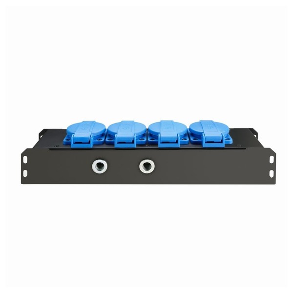 Adam Hall Proport IP54 Rated Power Strip, 4 Blue EU Sockets M10 Inserts