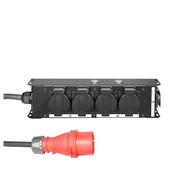 Adam Hall Proport IP54 Power Strip with CEE Input, 4 EU Sockets With Input