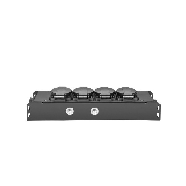 Adam Hall Proport IP54 Rated Power Strip, 4 Black EU Sockets M10 Inserts
