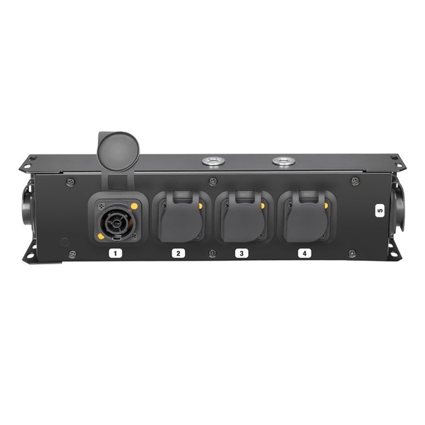 Adam Hall Proport Power Strip, 5 Powercon True 1 Sockets Open Latch