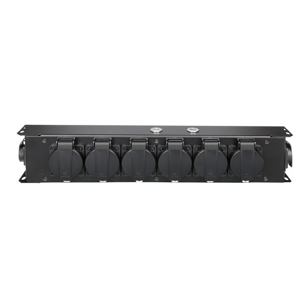 Adam Hall Proport IP54 Rated Power Strip, 6 EU Sockets Top