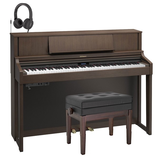 Roland LX7 Digital Piano Package, Brown Walnut