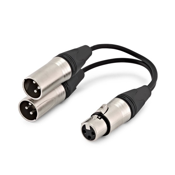 XLR (F) - Dual XLR (M) Splitter Cable back