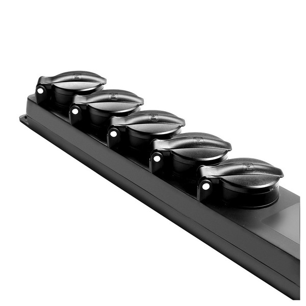 Adam Hall IP44 EU Power Strip with 5 Sockets Angled