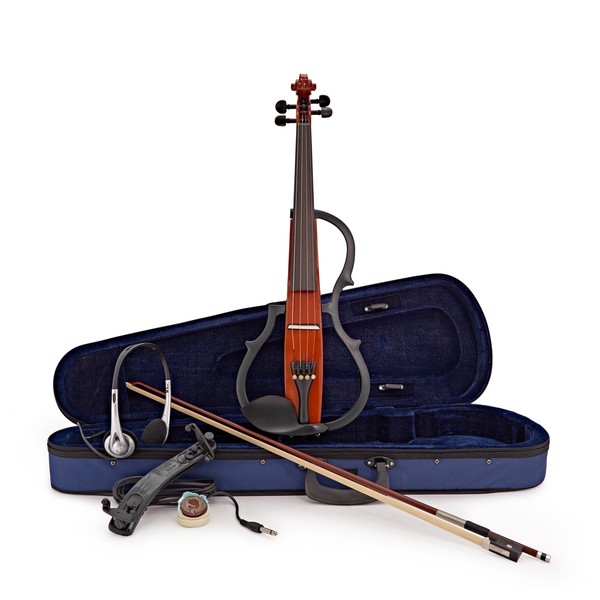 Gewa EViolin Electric Violin Outfit, Brown