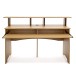 modul 3-Tier Pro Audio 8U Studio Desk, Light Oak