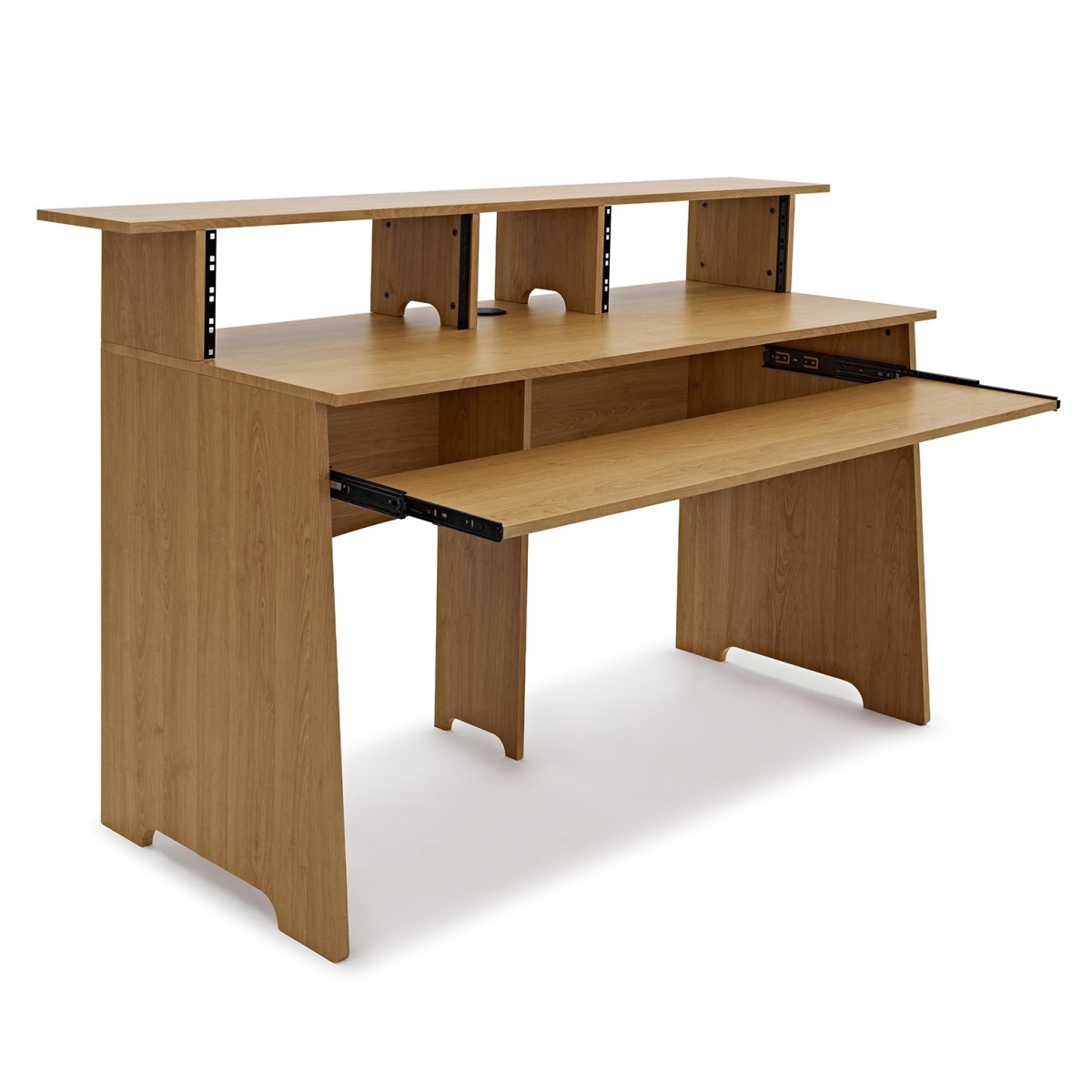 modul 3-Tier Pro Audio 8U Studio Desk Light Oak