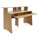 modul 3-Tier Pro Audio 8U Studio Desk, Light Oak