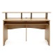 modul 3-Tier Pro Audio 8U Studio Desk, Light Oak