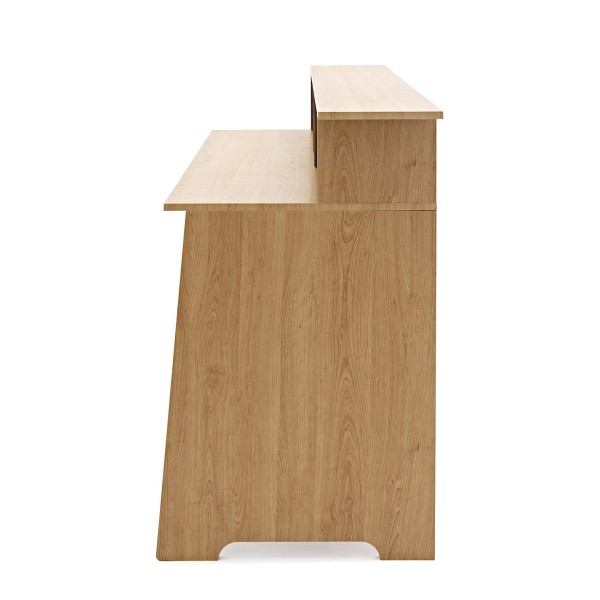 modul 3-Tier Pro Audio 8U Studio Desk, Light Oak