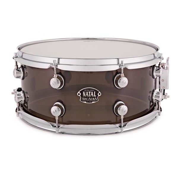 Natal Arcadia 14 x 6.5'' Acrylic Snare Drum, Transparent Grey