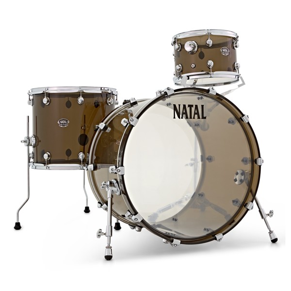 Natal Arcadia Acrylic 22" 3 Piece Shell Pack, Transparent Grey main