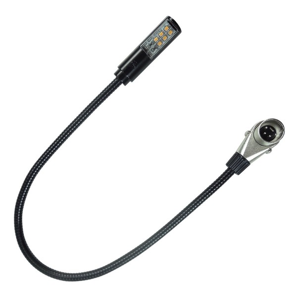 Klark Teknik LEDLAMP18-RA 18" LED Gooseneck Light with XLR, RA, Flat