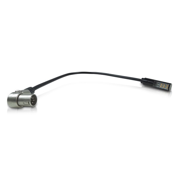Klark Teknik LEDLAMP18-RA 18" LED Gooseneck Light with XLR, RA, Laid Down