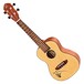 Ortega RU5-L Bonfire Concert Ukulele Left Handed, Natural Front View