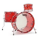 Natal Arcadia Acrylic 22" 3 Piece Shell Pack, Transparent Red