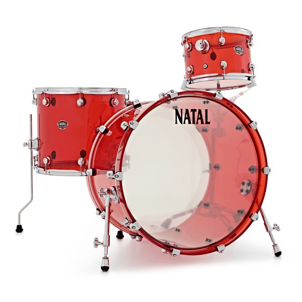 Natal Arcadia Acrylic 22" 3 Piece Shell Pack, Transparent Red main