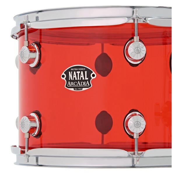 Natal Arcadia Acrylic 22" 3 Piece Shell Pack, Transparent Red logo