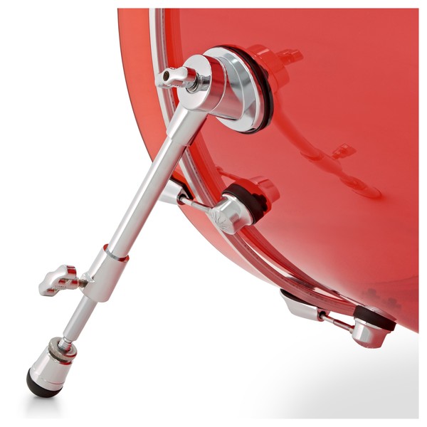 Natal Arcadia Acrylic 22" 3 Piece Shell Pack, Transparent Red leg