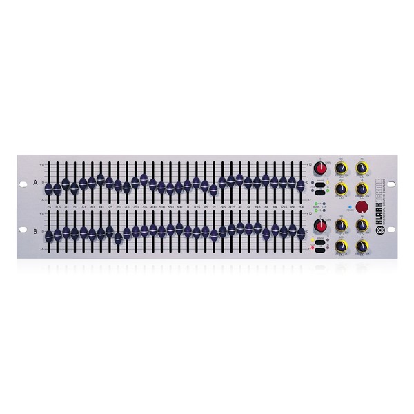 Klark Teknik DN370 Dual 30-Band Analogue Graphic Equaliser, Front