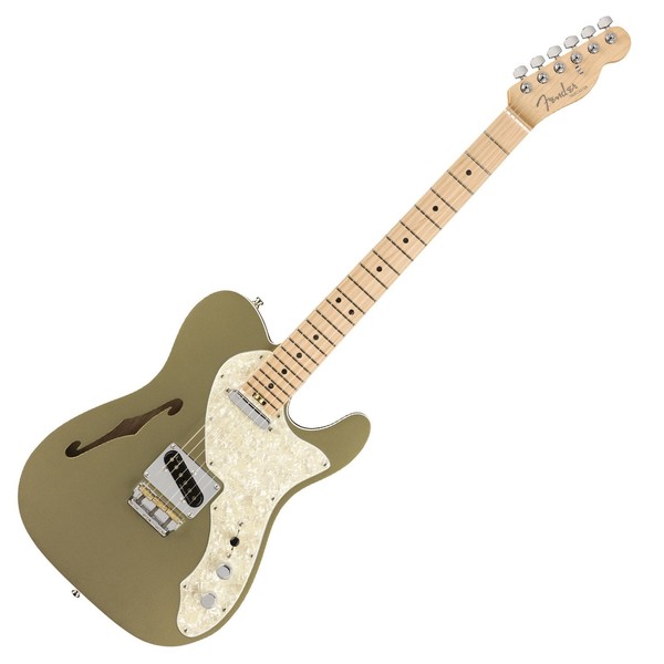 Fender American Elite Telecaster Thinline MN, Jade Pearl Metallic - Main