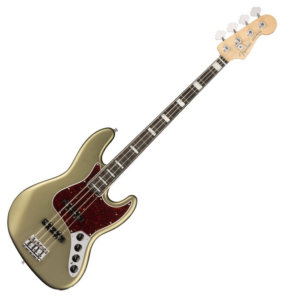 Fender American Elite Jazz Bass EB, Satin Jade Pearl Metallic - Main