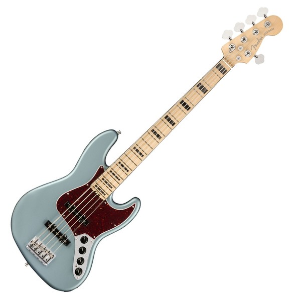 DISC Fender American Elite Jazz Bass V 5-String Ebony, Ice Blue