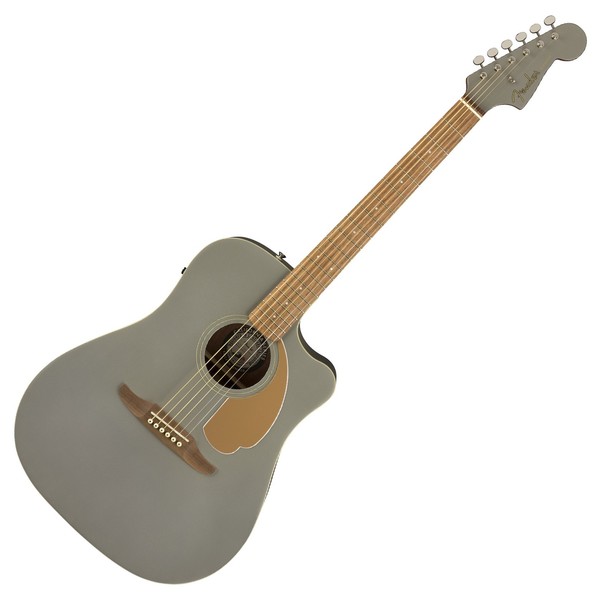 Fender Redondo Player Electro Acoustic, Slate Satin Front View