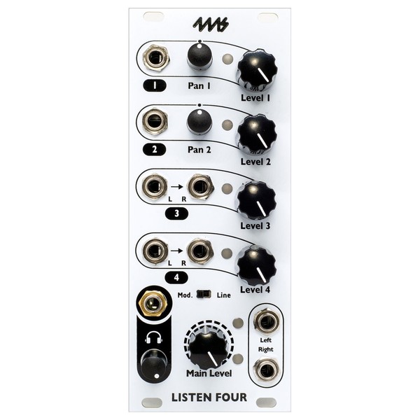 4ms Listen 4 Mixer Module Front 