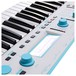 Korg Kross 61 SE, Neon Blue - Angled Detail