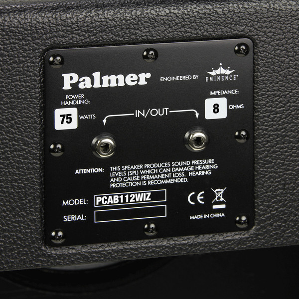Palmer 1 x 12" Eminence Wizard Speaker Cabinet, 8 Ohms