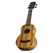 Luna High Tide Zebra Electro Soprano Ukulele, Angled