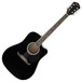 Fender FA-125CE Dreadnought Electro Acoustic, Black Front View