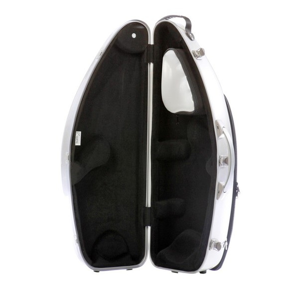 BAM DEF4012S La Defense Tenor Saxophone Case, Brushed Aluminium. Inside