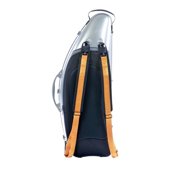 BAM DEF4012S La Defense Tenor Saxophone Case, Brushed Aluminium, Straps