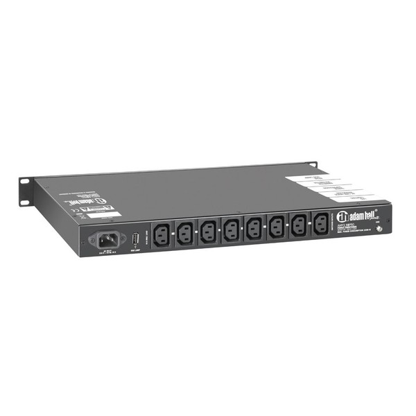 Adam Hall PCL10PRO Power Conditioner with Rack Light and Multimeter IEC Connectors