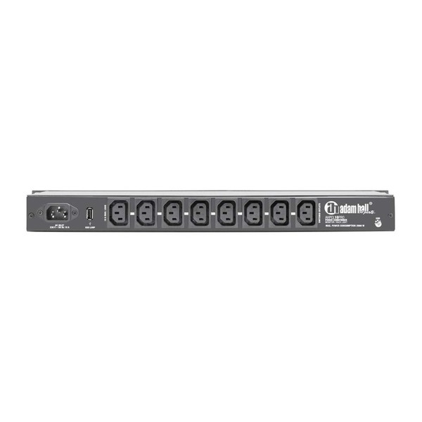 Adam Hall PCL10PRO Power Conditioner with Rack Light and Multimeter Back Panel