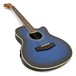 Roundback Electro Acoustic Guitar by Gear4music, Blue Burst angle