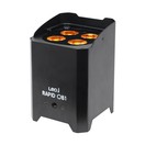 LEDJ Rapid QB1 RGBA Battery-Powered LED Uplighter, Black Housing