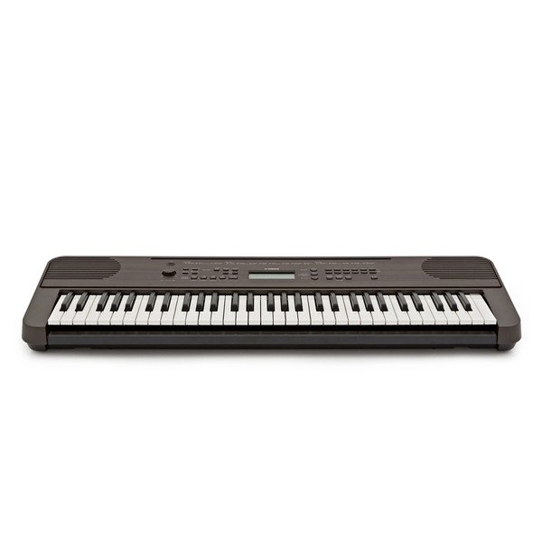 Yamaha PSR E360 Portable Keyboard, Dark Walnut, front