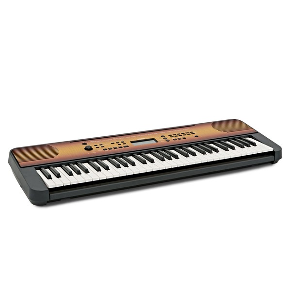 Yamaha PSR E360 Portable Keyboard, Maple, angle