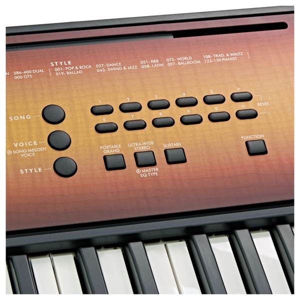 Yamaha PSR E360 Portable Keyboard, Maple, controls 2