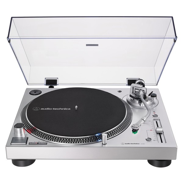 Audio Technica AT-LP120XUSB USB Turntable, Silver - Front Open